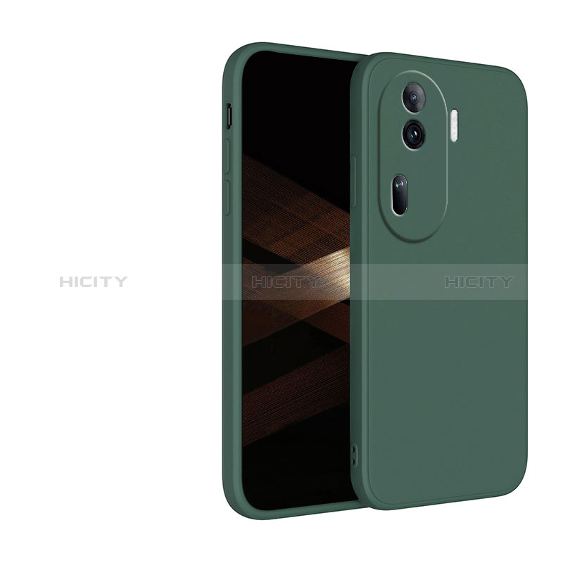 Coque Ultra Fine Silicone Souple 360 Degres Housse Etui pour Oppo Reno11 Pro 5G Vert Nuit Plus