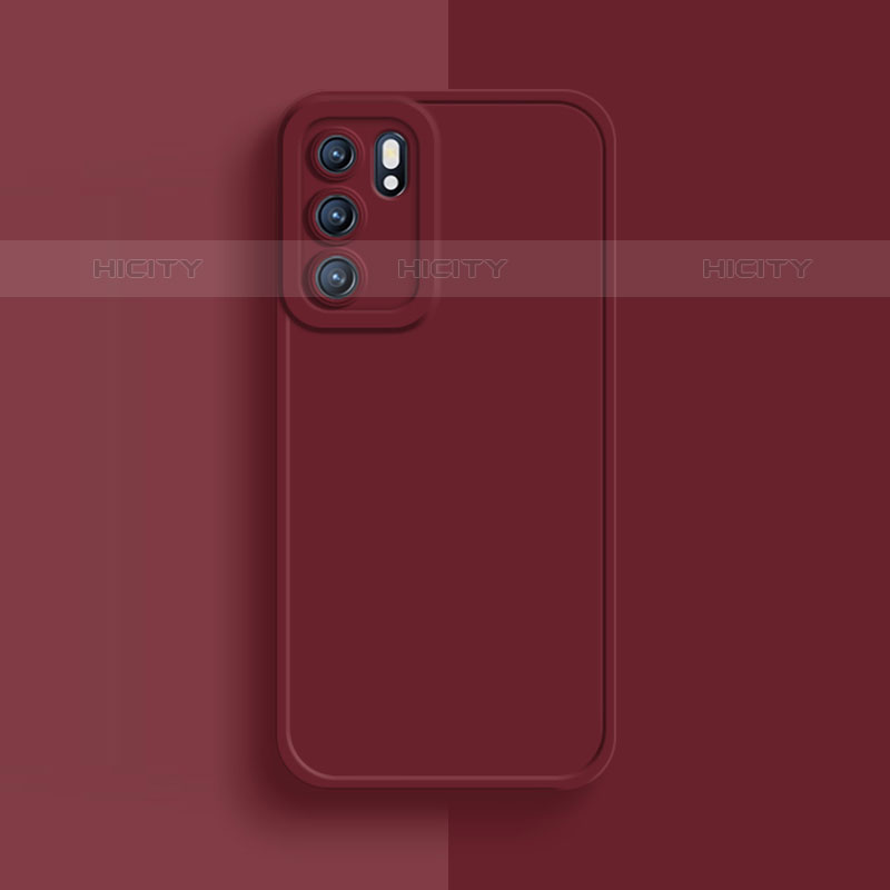 Coque Ultra Fine Silicone Souple 360 Degres Housse Etui pour Oppo Reno6 Pro 5G India Rouge Plus