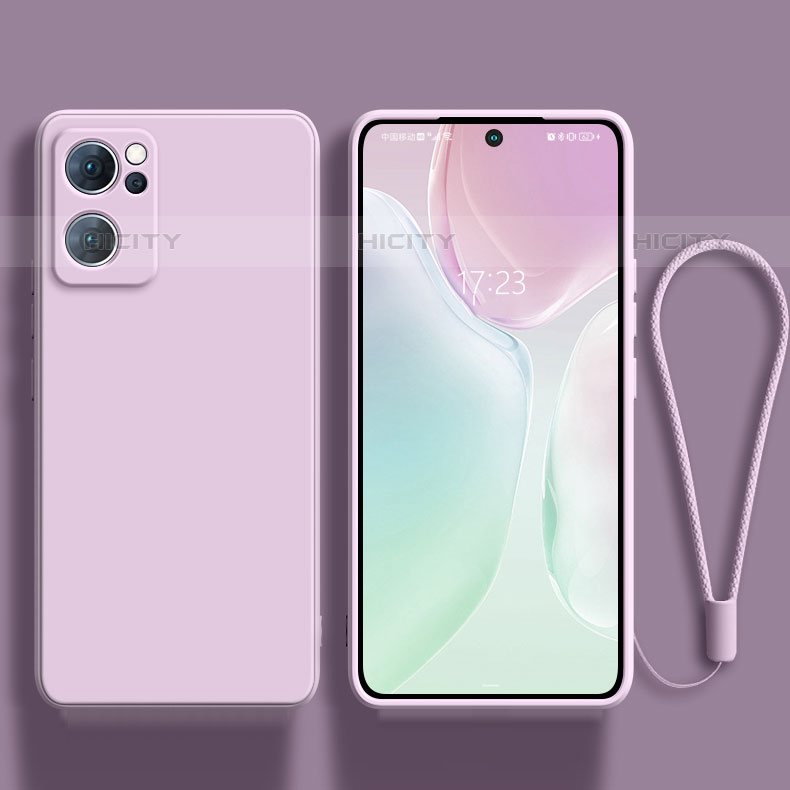 Coque Ultra Fine Silicone Souple 360 Degres Housse Etui pour Oppo Reno7 SE 5G Violet Clair Plus