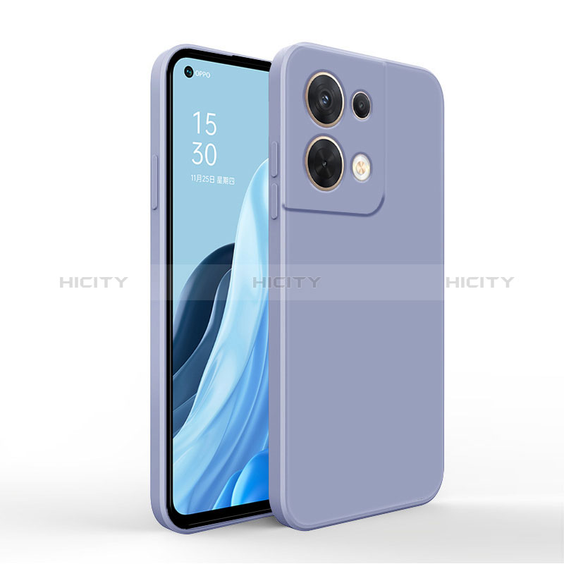 Coque Ultra Fine Silicone Souple 360 Degres Housse Etui pour Oppo Reno9 Pro+ Plus 5G Gris Lavende Plus