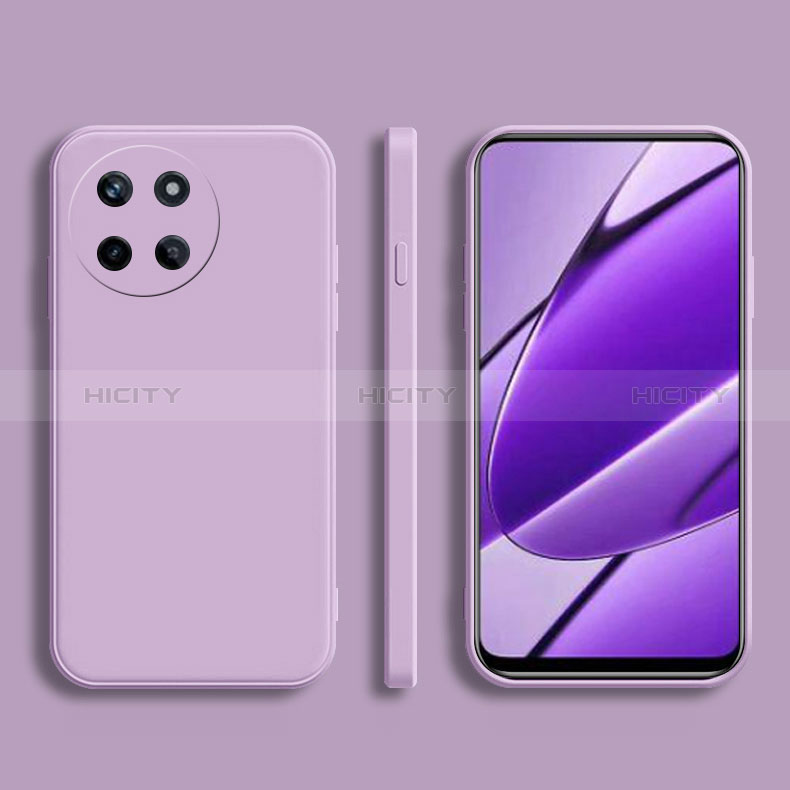 Coque Ultra Fine Silicone Souple 360 Degres Housse Etui pour Realme 11 4G Violet Clair Plus