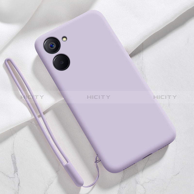 Coque Ultra Fine Silicone Souple 360 Degres Housse Etui pour Realme V30 5G Violet Clair Plus