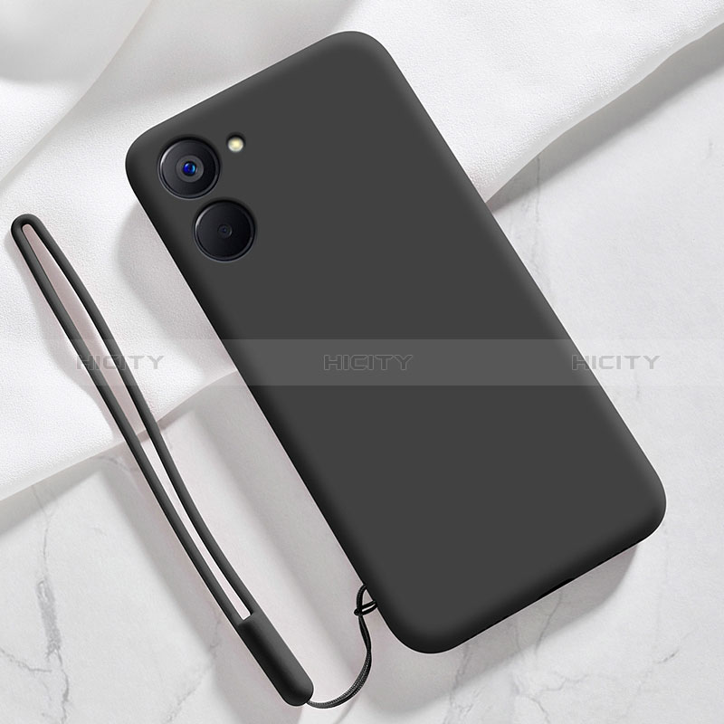 Coque Ultra Fine Silicone Souple 360 Degres Housse Etui pour Realme V30t 5G Noir Plus