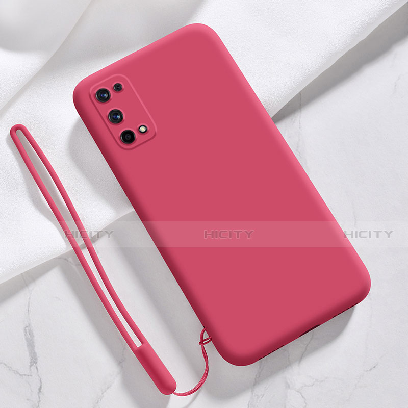 Coque Ultra Fine Silicone Souple 360 Degres Housse Etui pour Realme X7 5G Vin Rouge Plus