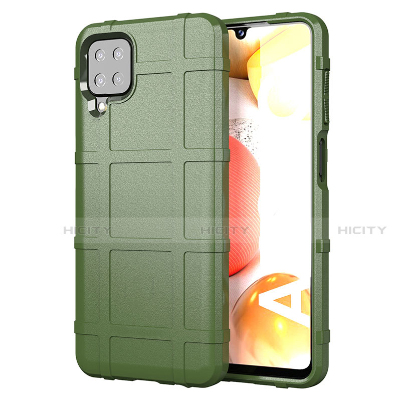 Coque Ultra Fine Silicone Souple 360 Degres Housse Etui pour Samsung Galaxy A12 Vert Armee Plus