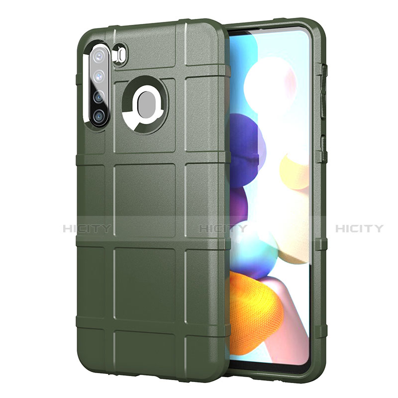 Coque Ultra Fine Silicone Souple 360 Degres Housse Etui pour Samsung Galaxy A21 Vert Armee Plus