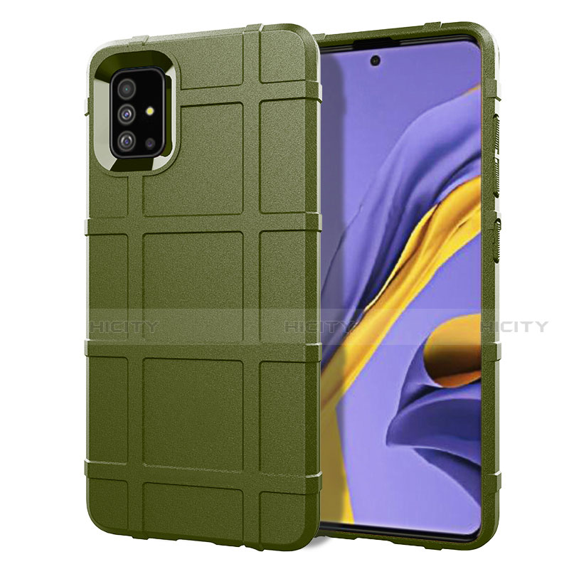 Coque Ultra Fine Silicone Souple 360 Degres Housse Etui pour Samsung Galaxy A51 4G Vert Armee Plus