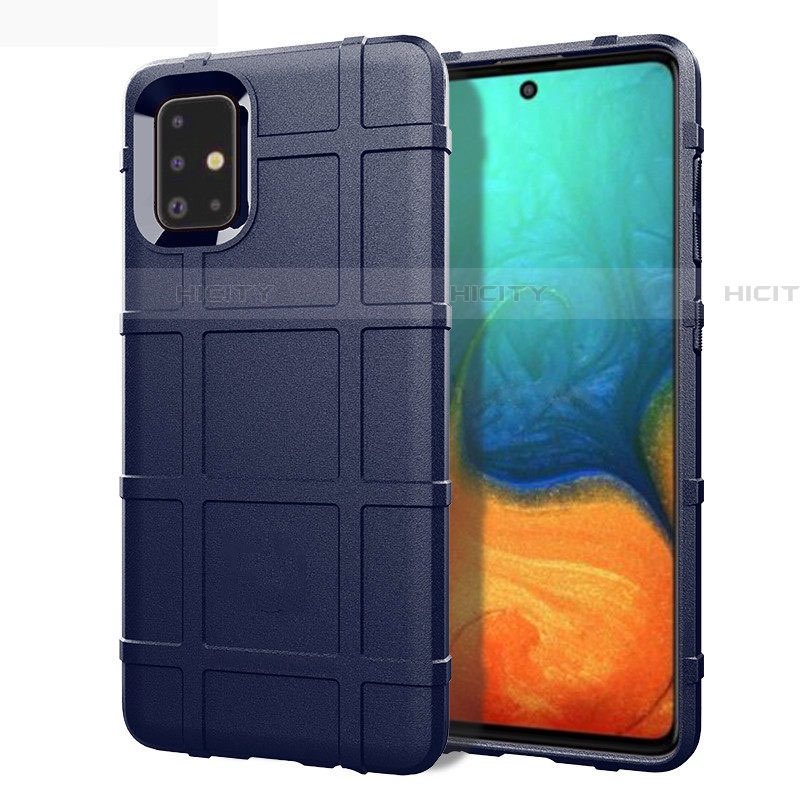 Coque Ultra Fine Silicone Souple 360 Degres Housse Etui pour Samsung Galaxy A71 5G Bleu Plus