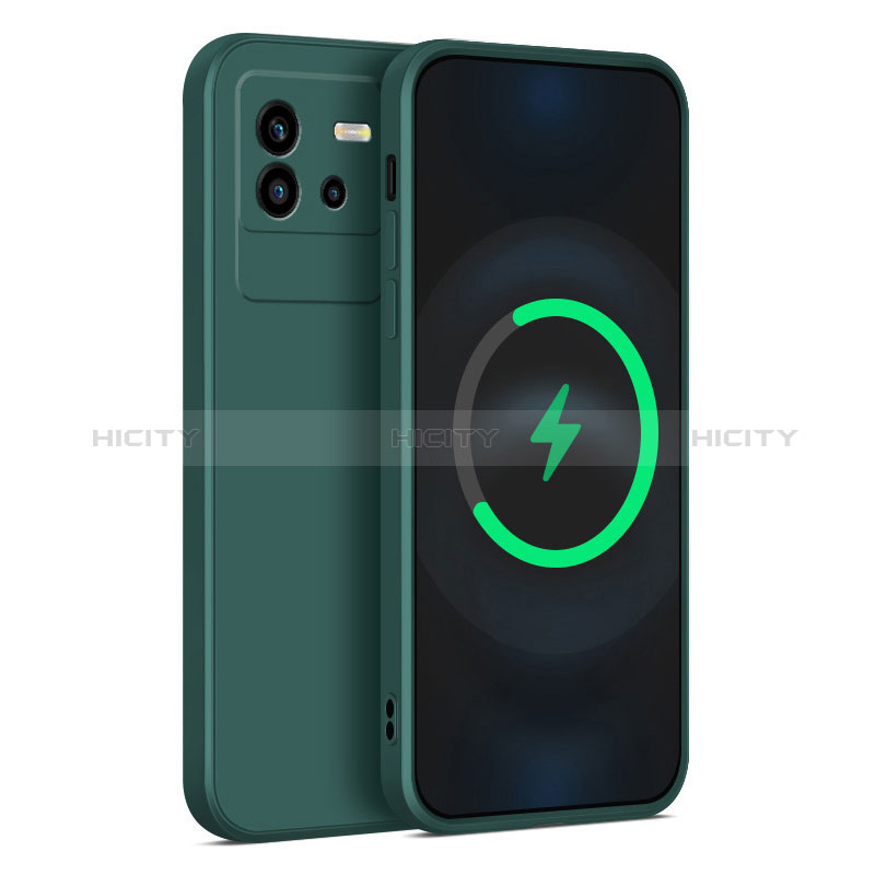 Coque Ultra Fine Silicone Souple 360 Degres Housse Etui pour Vivo iQOO Neo6 SE 5G Vert Nuit Plus