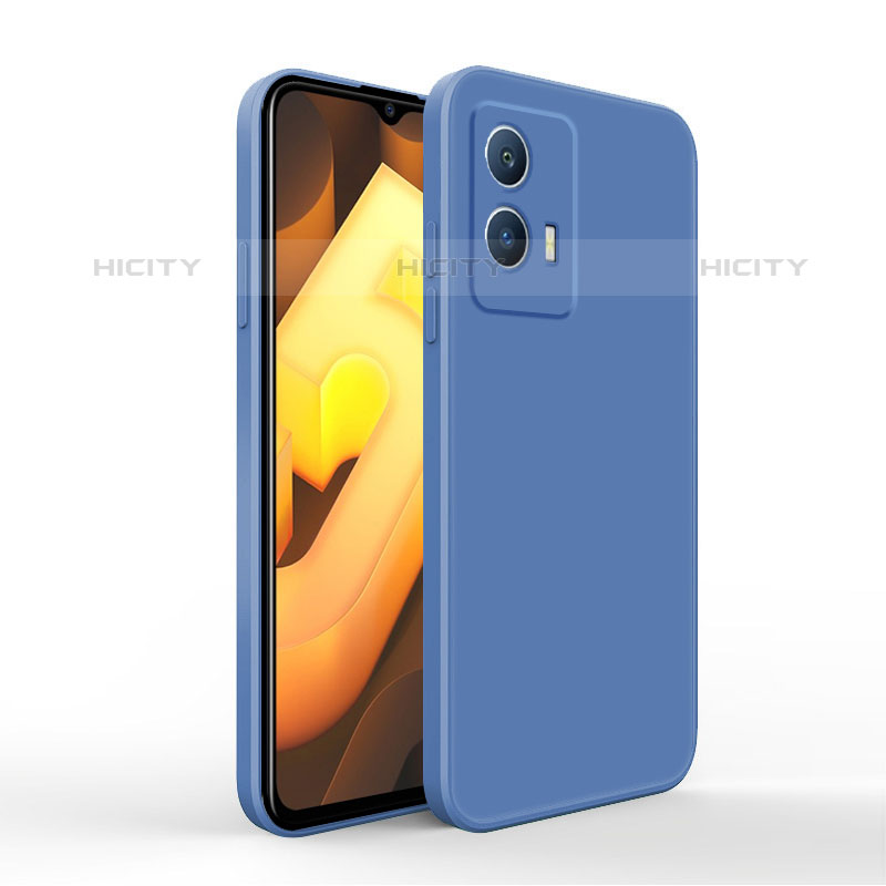 Coque Ultra Fine Silicone Souple 360 Degres Housse Etui pour Vivo iQOO U5 5G Bleu Plus