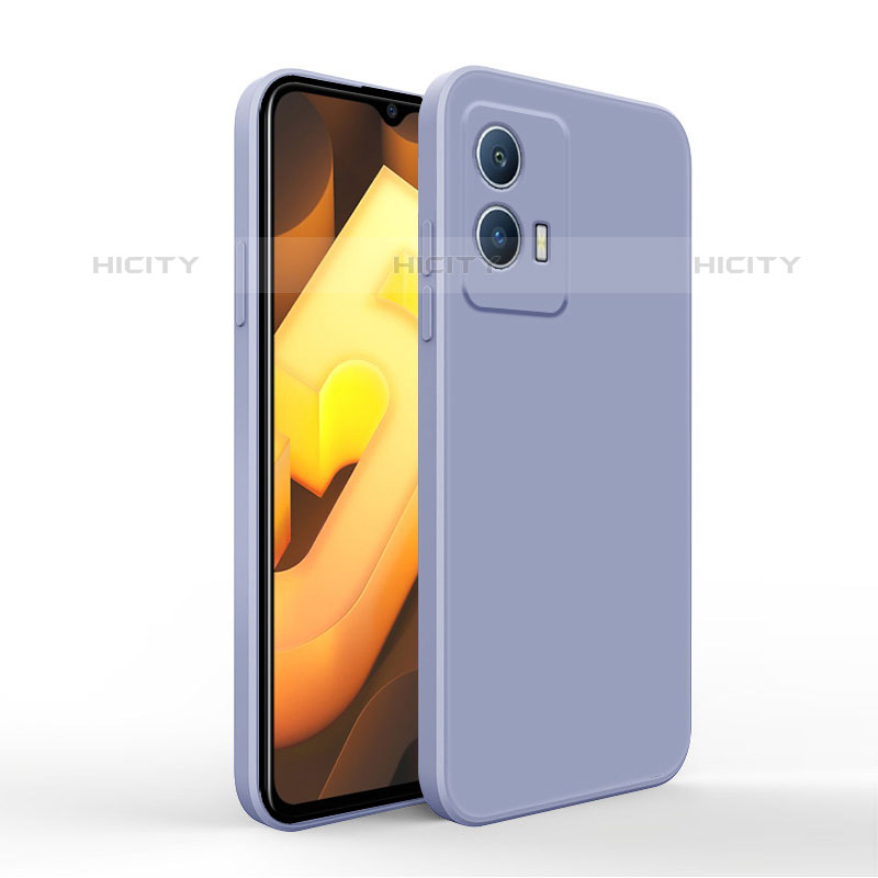 Coque Ultra Fine Silicone Souple 360 Degres Housse Etui pour Vivo iQOO U5 5G Gris Lavende Plus