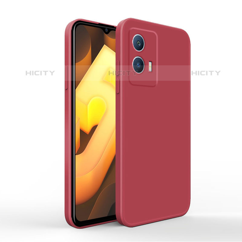 Coque Ultra Fine Silicone Souple 360 Degres Housse Etui pour Vivo iQOO U5 5G Rouge Plus