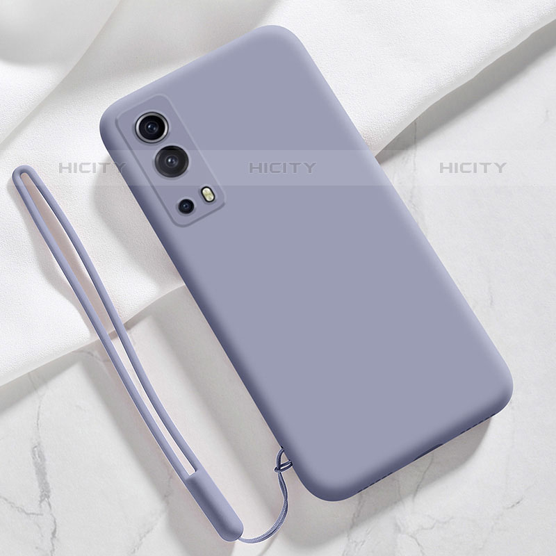 Coque Ultra Fine Silicone Souple 360 Degres Housse Etui pour Vivo iQOO Z3 5G Gris Lavende Plus