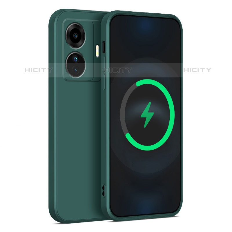 Coque Ultra Fine Silicone Souple 360 Degres Housse Etui pour Vivo iQOO Z6 Pro 5G Vert Nuit Plus