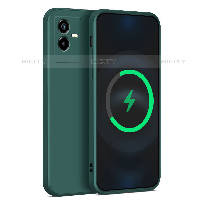 Coque Ultra Fine Silicone Souple 360 Degres Housse Etui pour Vivo iQOO Z6x Vert Nuit Plus