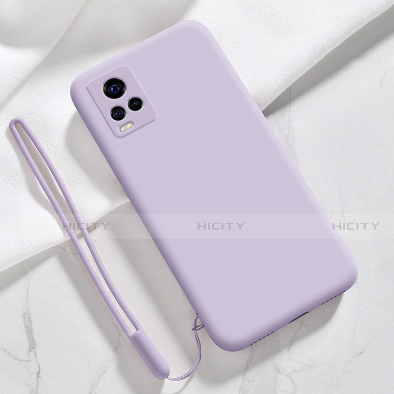 Coque Ultra Fine Silicone Souple 360 Degres Housse Etui pour Vivo V20 Pro 5G Violet Clair Plus