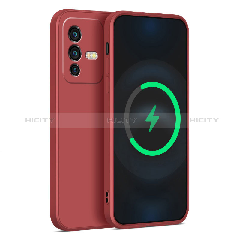 Coque Ultra Fine Silicone Souple 360 Degres Housse Etui pour Vivo V23 Pro 5G Rouge Plus