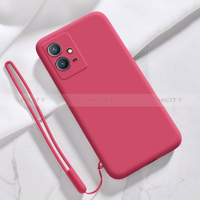 Coque Ultra Fine Silicone Souple 360 Degres Housse Etui pour Vivo Y30 5G Rouge Plus