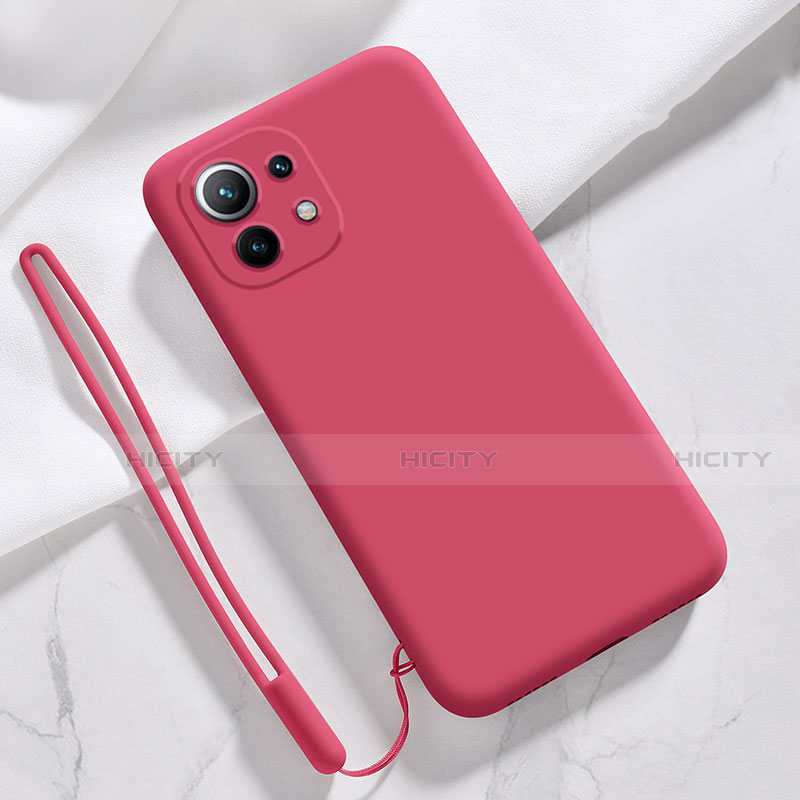 Coque Ultra Fine Silicone Souple 360 Degres Housse Etui pour Xiaomi Mi 11 5G Vin Rouge Plus