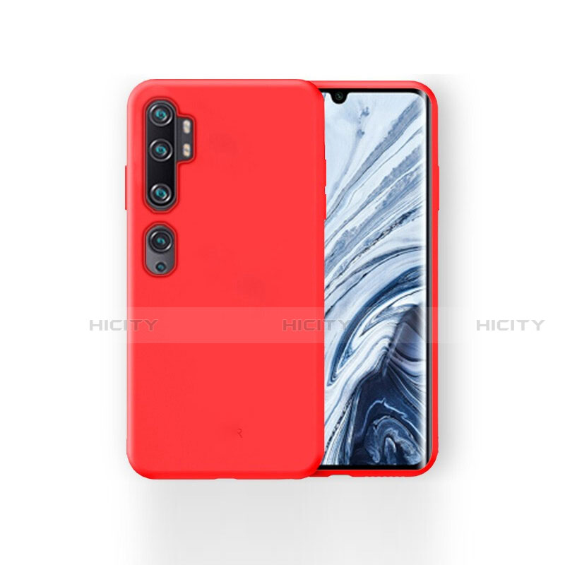 Coque Ultra Fine Silicone Souple 360 Degres Housse Etui pour Xiaomi Mi Note 10 Pro Rouge Plus