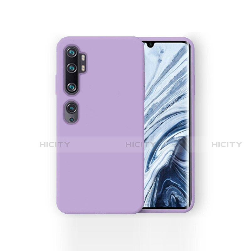 Coque Ultra Fine Silicone Souple 360 Degres Housse Etui pour Xiaomi Mi Note 10 Violet Plus