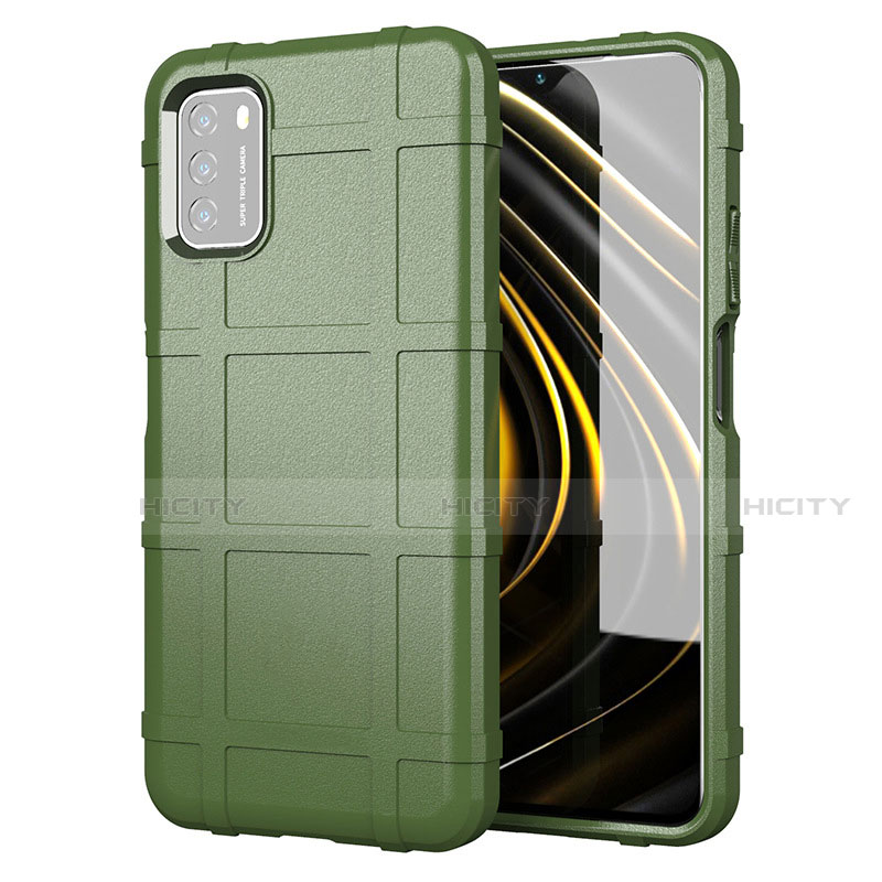 Coque Ultra Fine Silicone Souple 360 Degres Housse Etui pour Xiaomi Poco M3 Vert Armee Plus