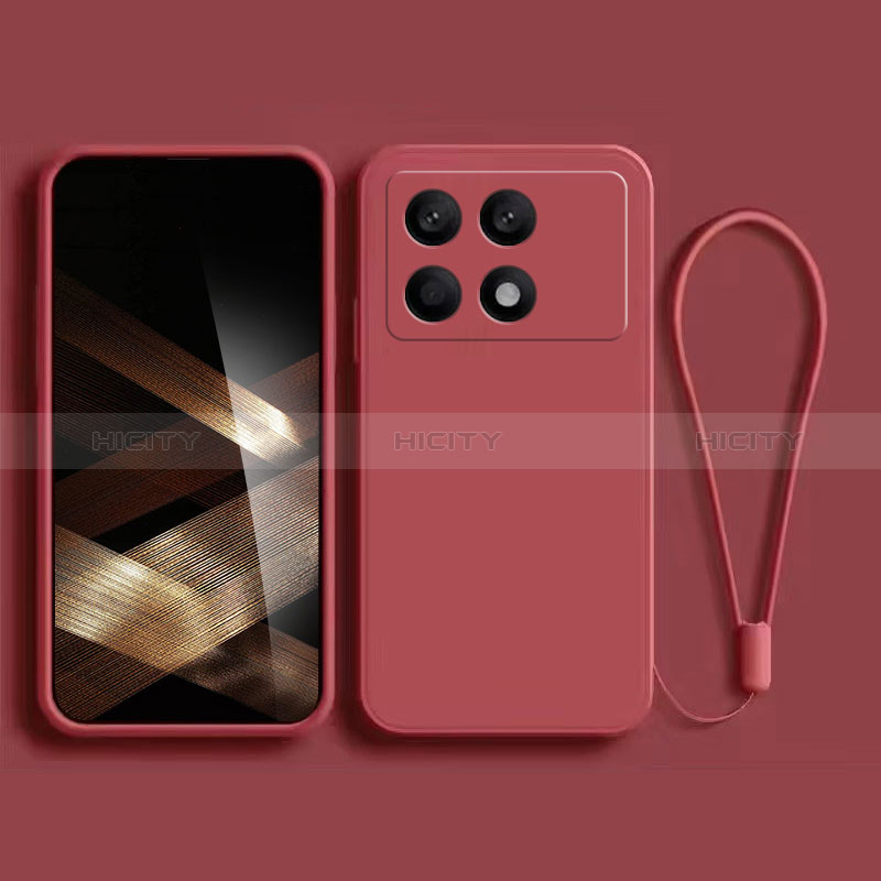 Coque Ultra Fine Silicone Souple 360 Degres Housse Etui pour Xiaomi Redmi K70 5G Rouge Plus