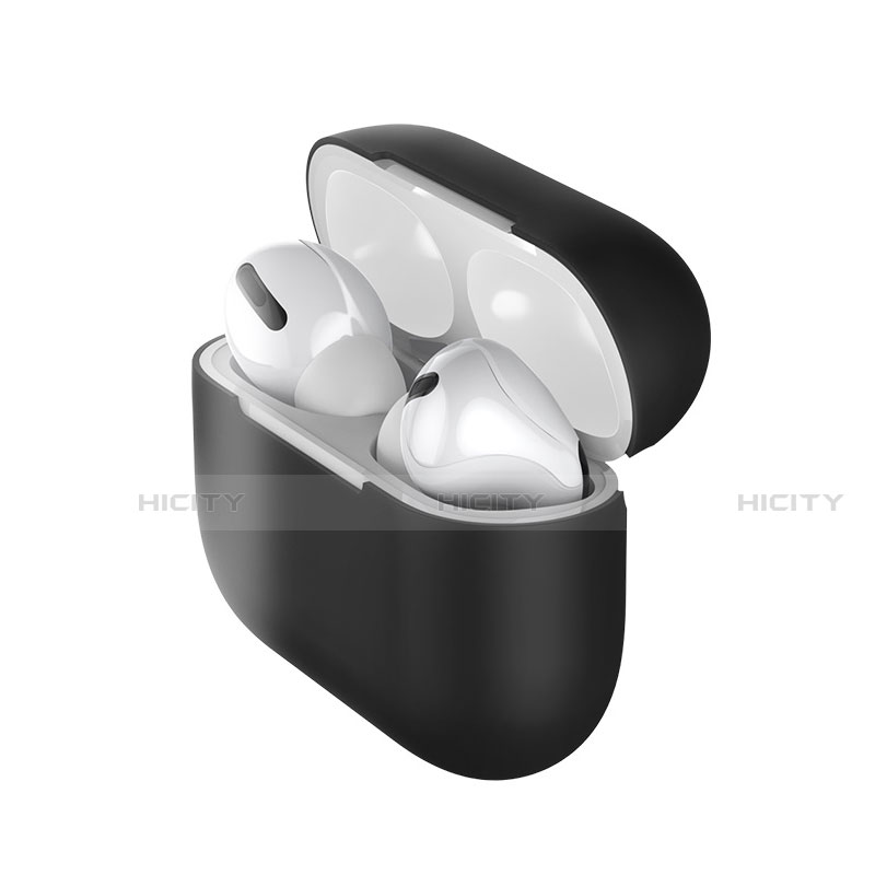 Coque Ultra Fine Silicone Souple 360 Degres Housse Etui S01 pour Apple AirPods Pro Noir Plus