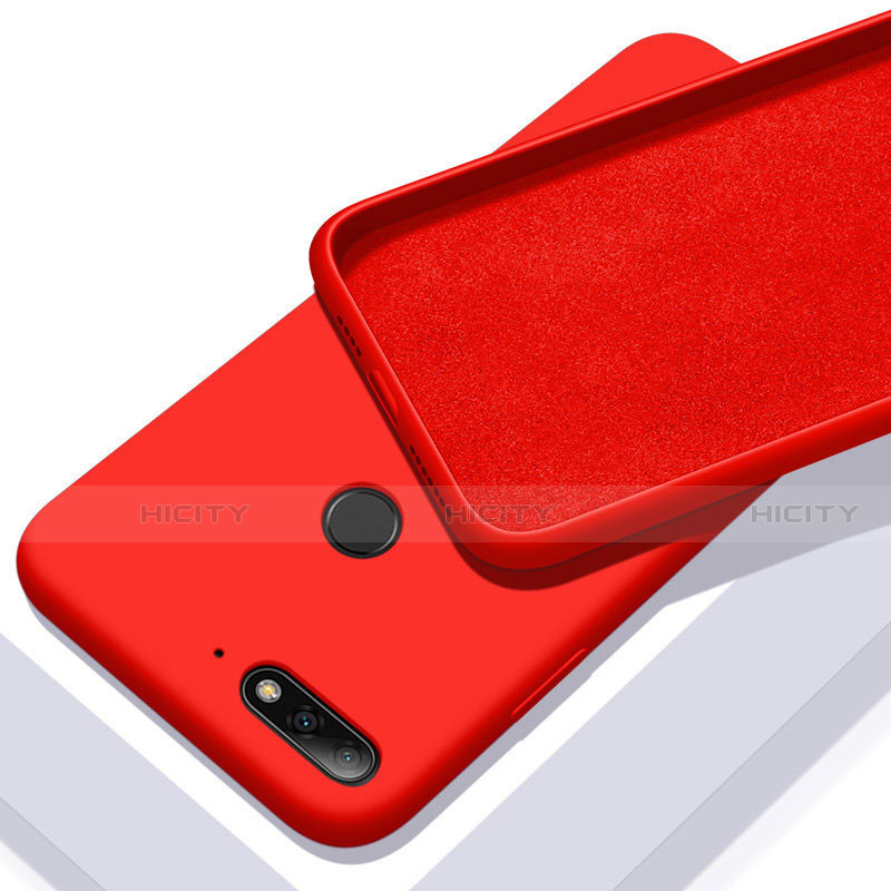 Coque Ultra Fine Silicone Souple 360 Degres Housse Etui S01 pour Huawei Y6 Prime (2018) Rouge Plus