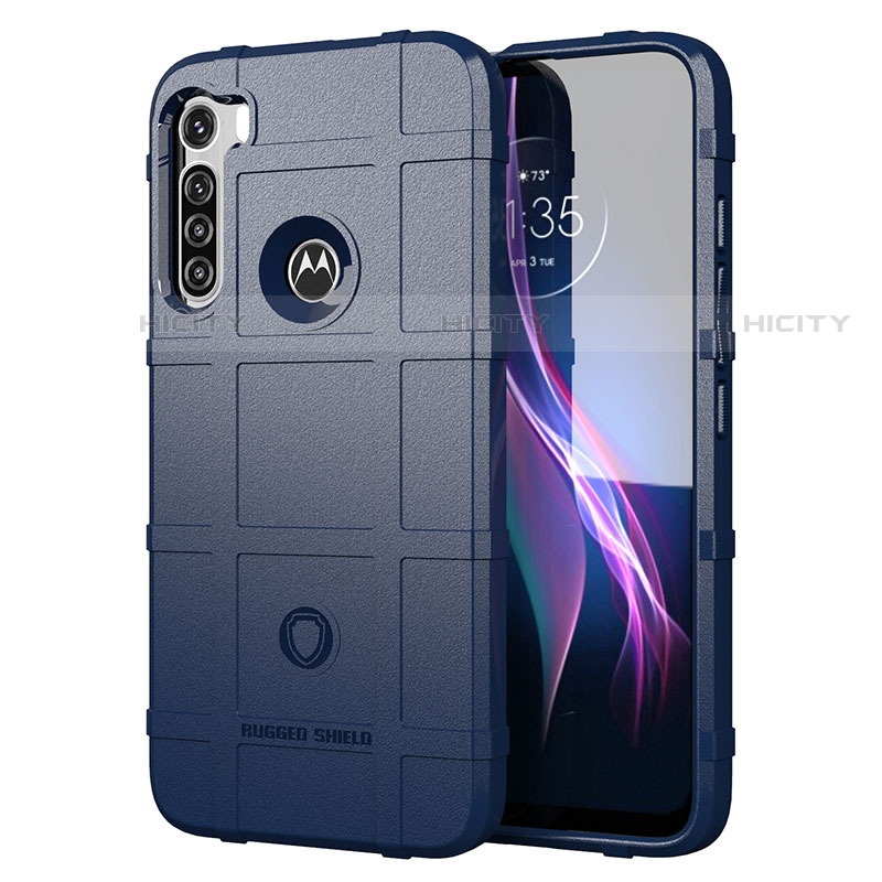 Coque Ultra Fine Silicone Souple 360 Degres Housse Etui S01 pour Motorola Moto One Fusion Plus Bleu Plus