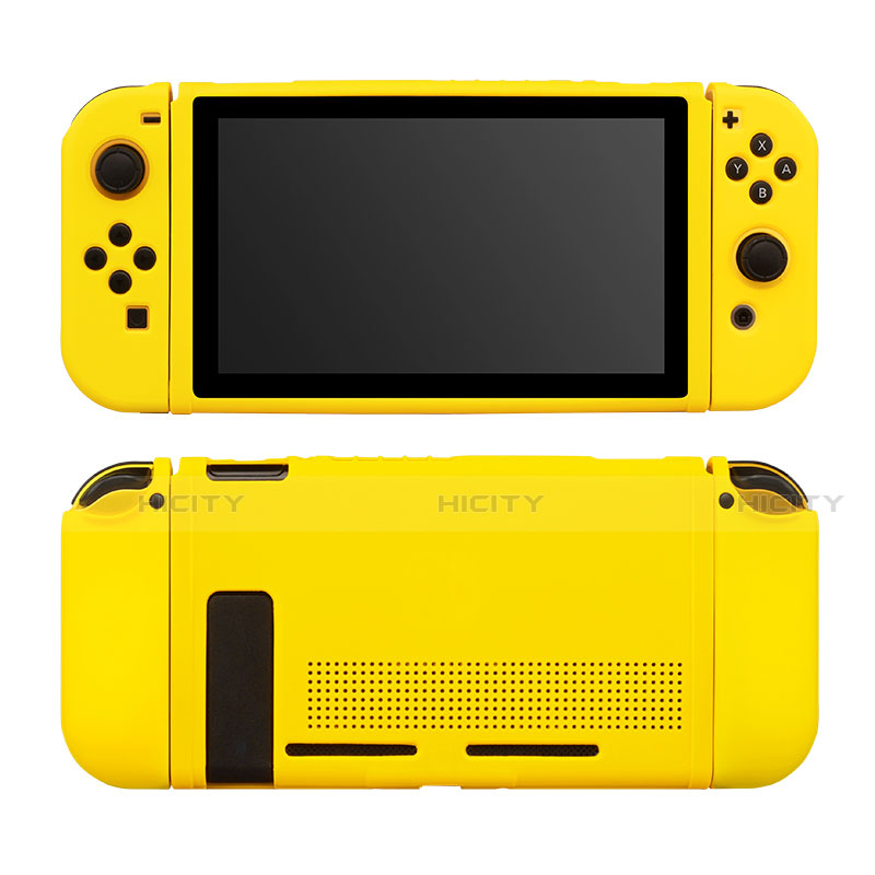 Coque Ultra Fine Silicone Souple 360 Degres Housse Etui S01 pour Nintendo Switch Jaune Plus