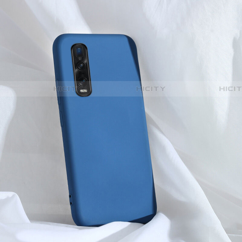 Coque Ultra Fine Silicone Souple 360 Degres Housse Etui S01 pour Oppo Find X2 Pro Bleu Plus