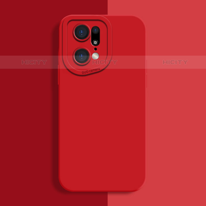 Coque Ultra Fine Silicone Souple 360 Degres Housse Etui S01 pour Oppo Find X5 Pro 5G Rouge Plus