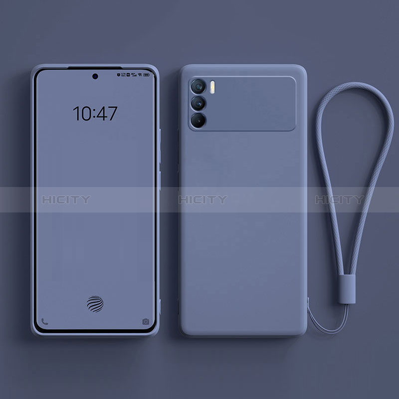 Coque Ultra Fine Silicone Souple 360 Degres Housse Etui S01 pour Oppo K9 Pro 5G Gris Lavende Plus