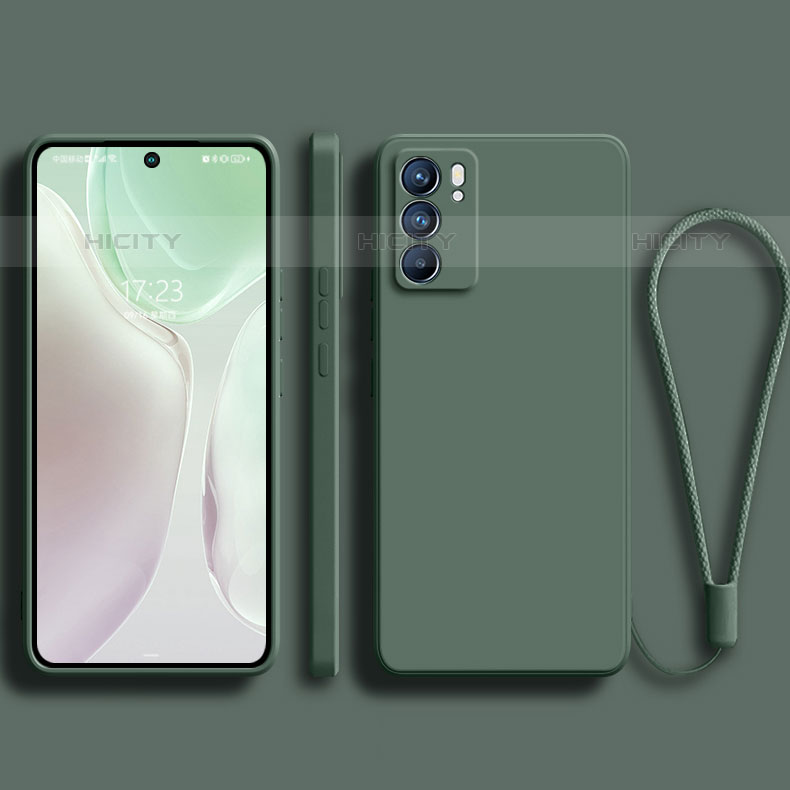 Coque Ultra Fine Silicone Souple 360 Degres Housse Etui S01 pour Oppo Reno6 Pro 5G India Vert Nuit Plus