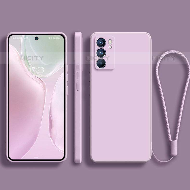 Coque Ultra Fine Silicone Souple 360 Degres Housse Etui S01 pour Oppo Reno6 Pro 5G India Violet Clair Plus