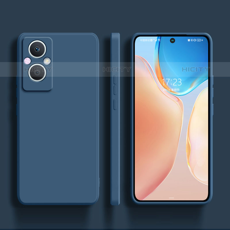 Coque Ultra Fine Silicone Souple 360 Degres Housse Etui S01 pour Oppo Reno7 Z 5G Bleu Plus