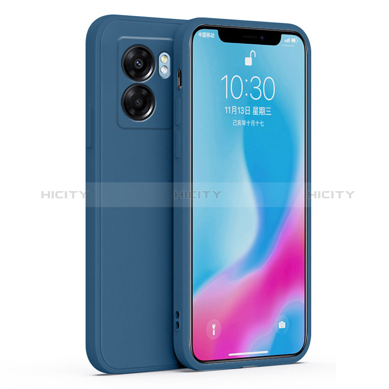 Coque Ultra Fine Silicone Souple 360 Degres Housse Etui S01 pour Realme Narzo 50 5G Bleu Ciel Plus