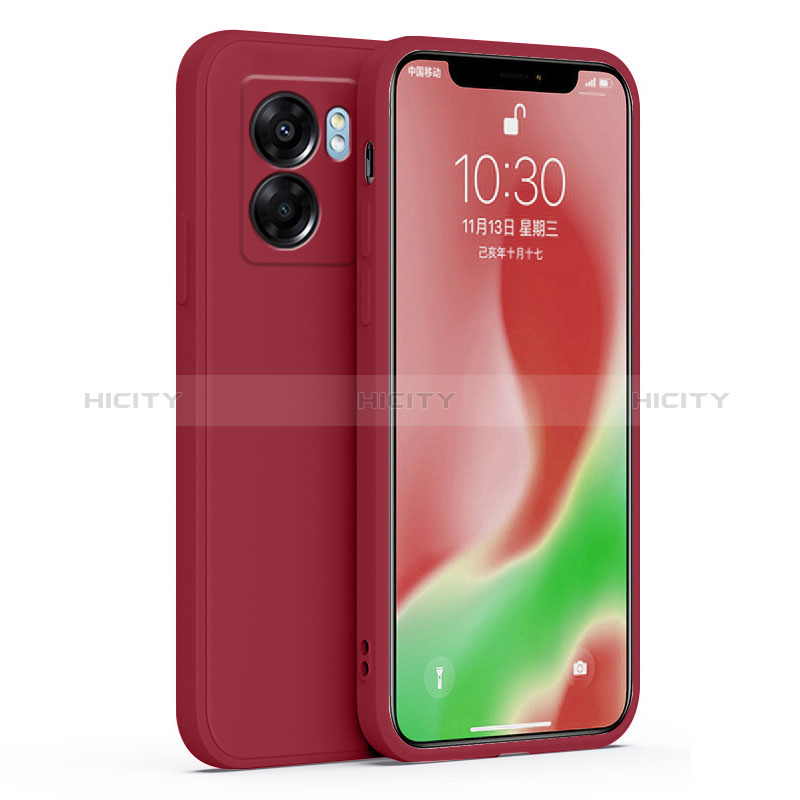 Coque Ultra Fine Silicone Souple 360 Degres Housse Etui S01 pour Realme Q5i 5G Vin Rouge Plus