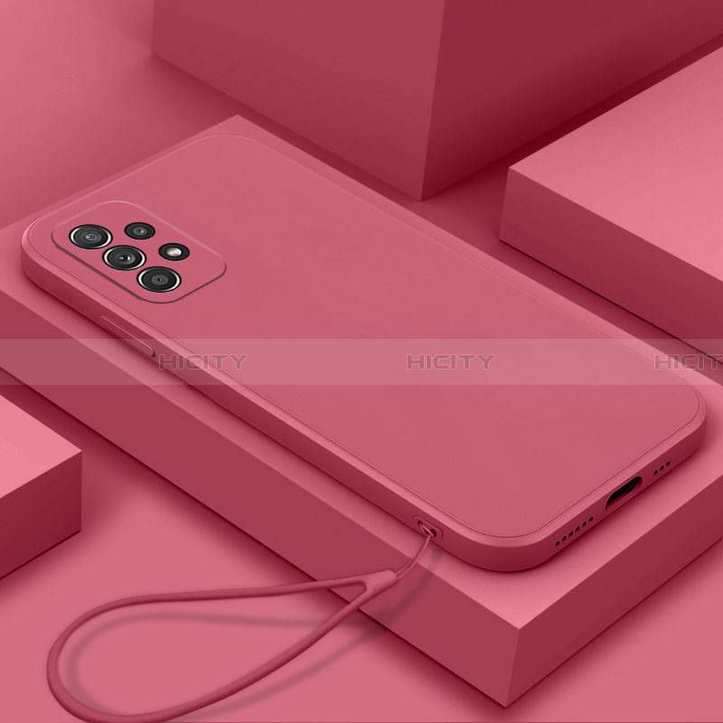 Coque Ultra Fine Silicone Souple 360 Degres Housse Etui S01 pour Samsung Galaxy A32 4G Rose Rouge Plus
