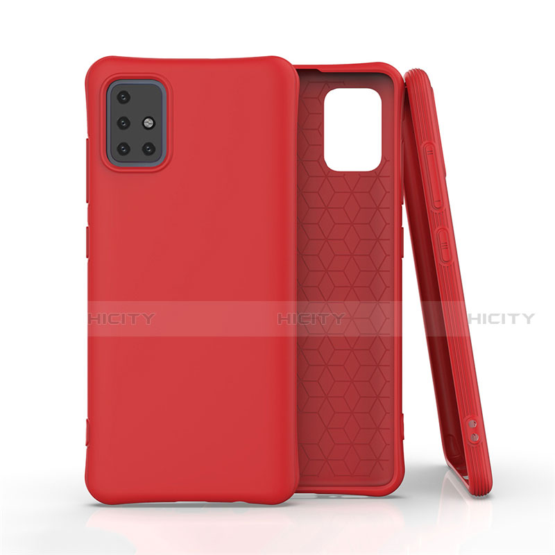 Coque Ultra Fine Silicone Souple 360 Degres Housse Etui S01 pour Samsung Galaxy A51 4G Rouge Plus