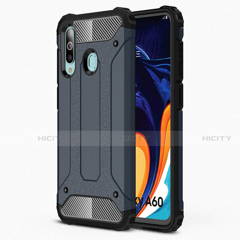 Coque Ultra Fine Silicone Souple 360 Degres Housse Etui S01 pour Samsung Galaxy A60 Bleu Plus