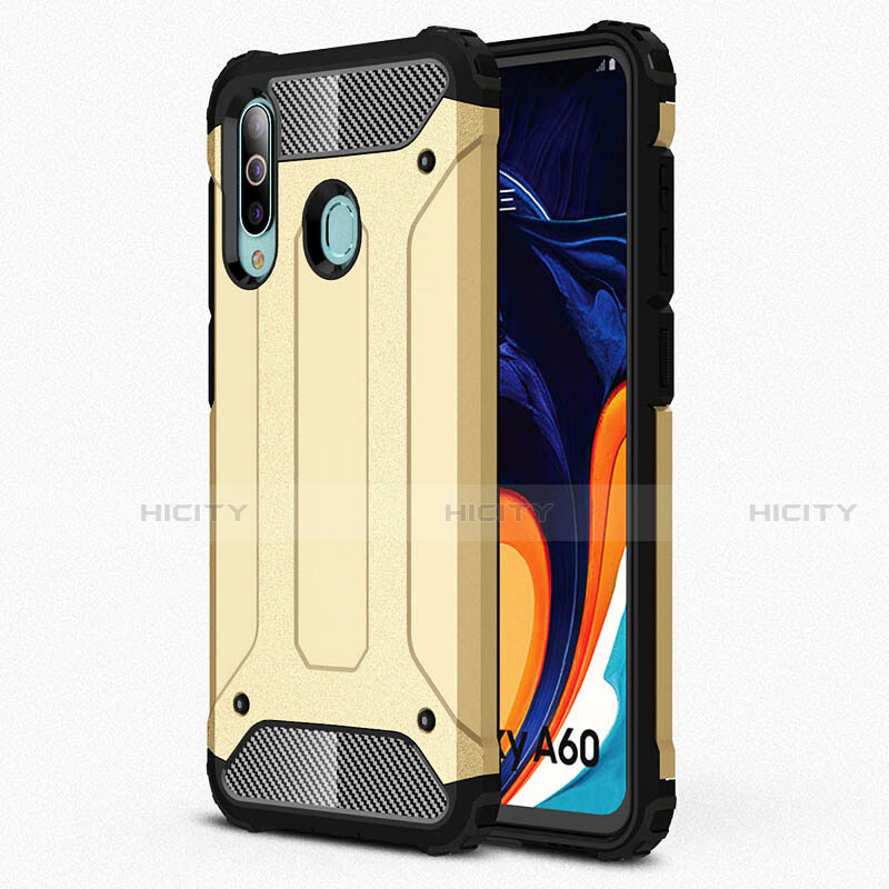 Coque Ultra Fine Silicone Souple 360 Degres Housse Etui S01 pour Samsung Galaxy A60 Or Plus