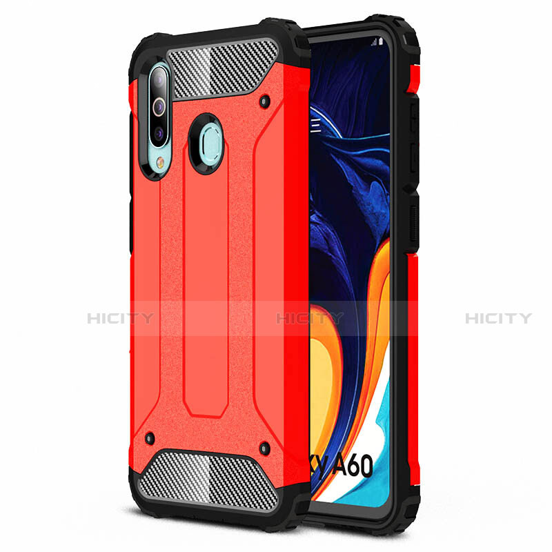 Coque Ultra Fine Silicone Souple 360 Degres Housse Etui S01 pour Samsung Galaxy A60 Rouge Plus