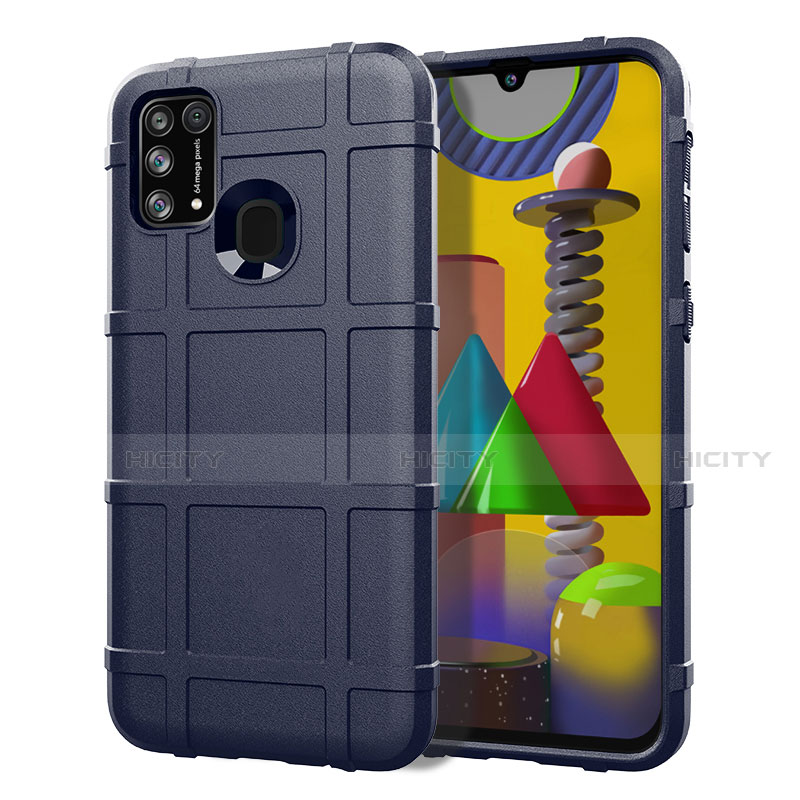 Coque Ultra Fine Silicone Souple 360 Degres Housse Etui S01 pour Samsung Galaxy M21s Bleu Plus