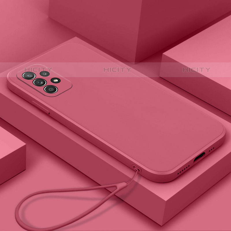 Coque Ultra Fine Silicone Souple 360 Degres Housse Etui S01 pour Samsung Galaxy M32 5G Rose Rouge Plus