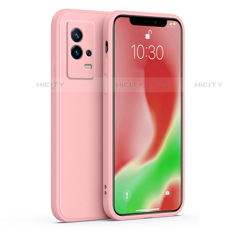 Coque Ultra Fine Silicone Souple 360 Degres Housse Etui S01 pour Vivo iQOO 8 Pro 5G Rose Plus