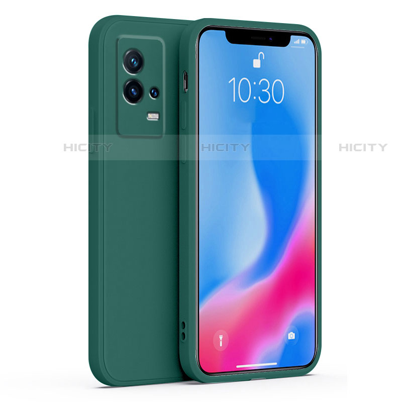 Coque Ultra Fine Silicone Souple 360 Degres Housse Etui S01 pour Vivo iQOO 8 Pro 5G Vert Nuit Plus