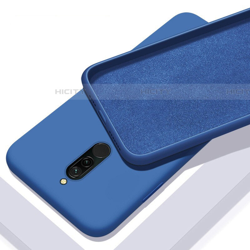 Coque Ultra Fine Silicone Souple 360 Degres Housse Etui S01 pour Xiaomi Redmi 8 Bleu Plus
