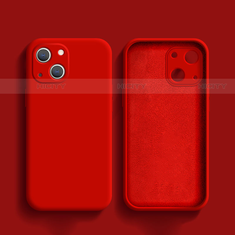 Coque Ultra Fine Silicone Souple 360 Degres Housse Etui S02 pour Apple iPhone 13 Mini Rouge Plus